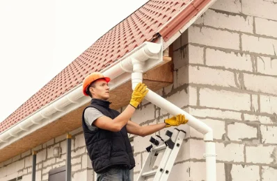 Pose et remplacement de gouttières à Houdilcourt